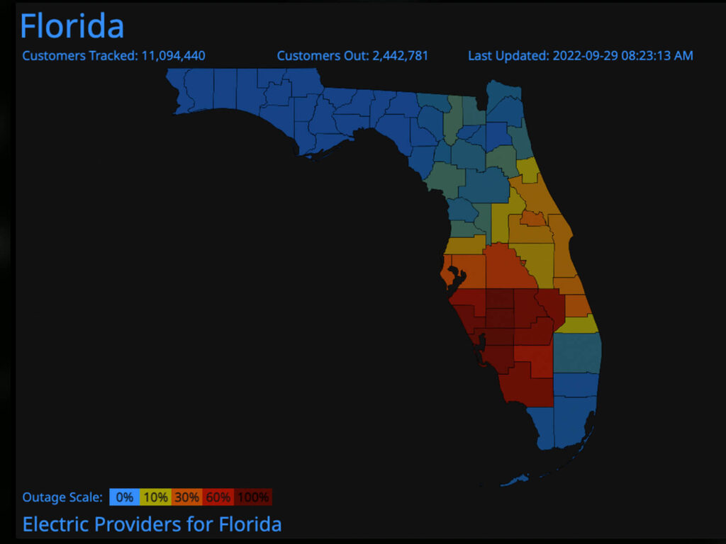 power outages map Florida